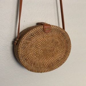 Rattan Straw Woven Crossbody Purse